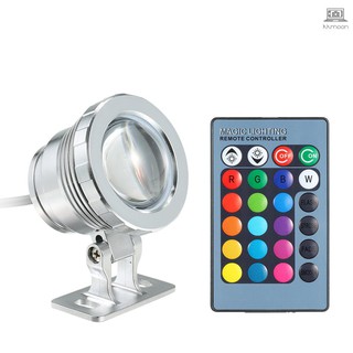 Đèn Led Dưới Nước 16 Màu Ac/Dc 12v 10w Rgb Có Kèm Remote Điều Khiển