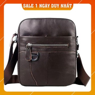 Túi đeo chéo nam - Cặp chéo - Túi hông cavas 01 da bò 100% cao cấp chống nước - Bảo hành 12 tháng
