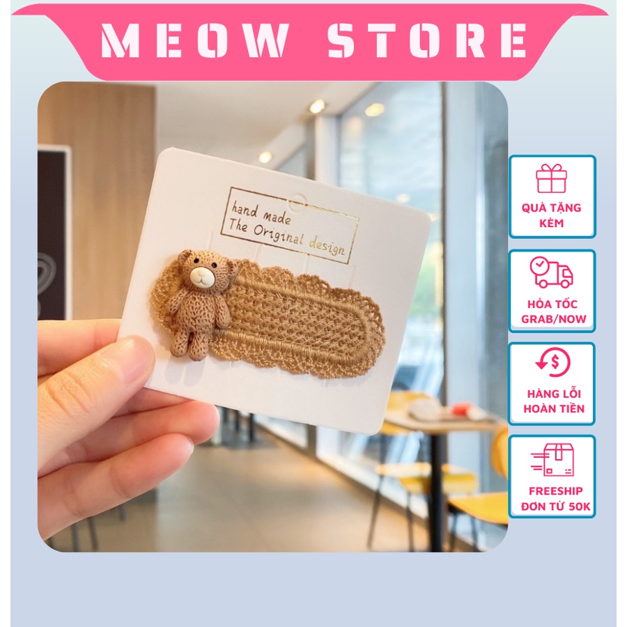 Kẹp tóc nữ cute gấu phong cách Hàn Quốc dễ thương MEOW STORE KT03