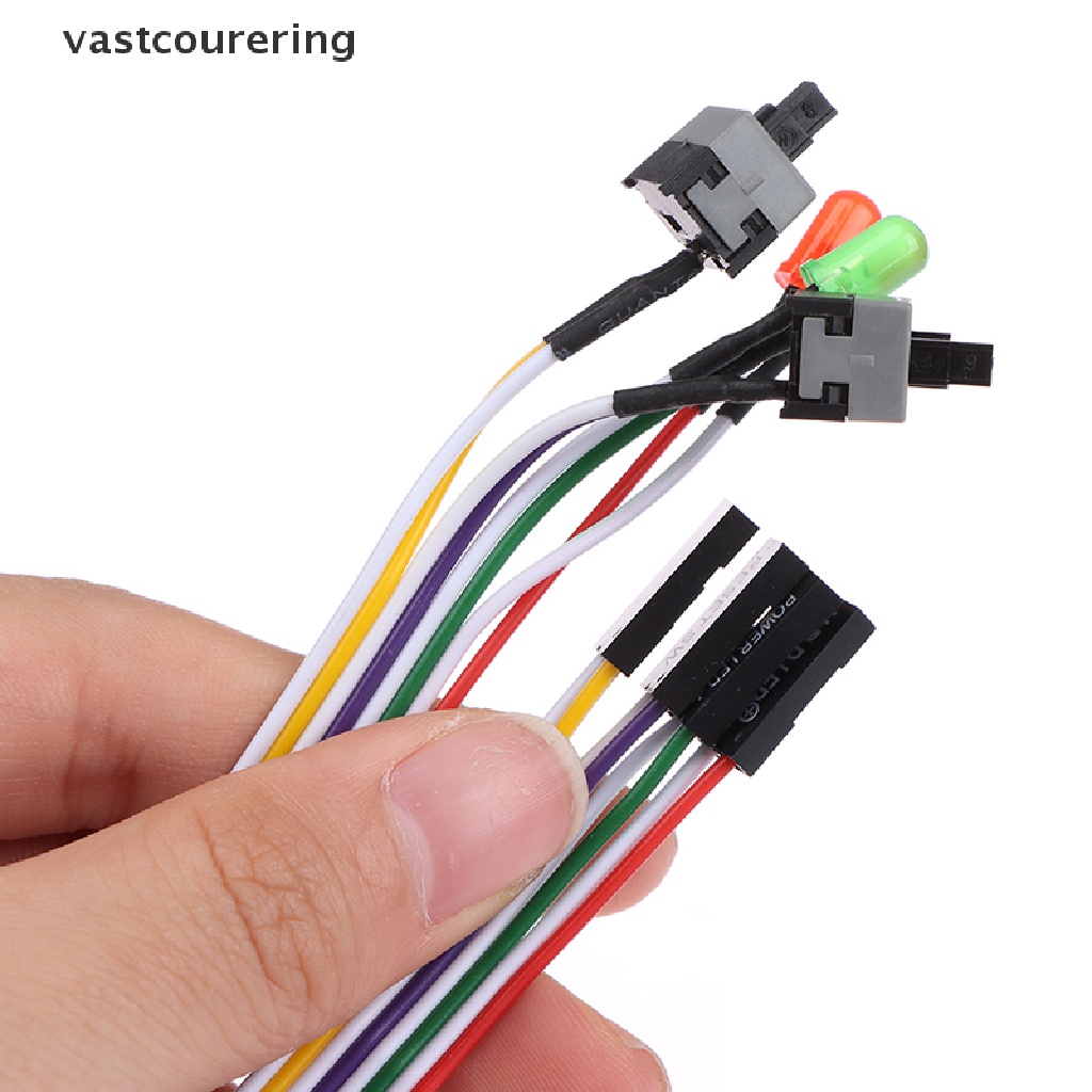 Dây cáp nguồn công tắc đèn LED bo mạch chủ Tắt/ Mở/ Cài đặt lại ATX tiện lợi