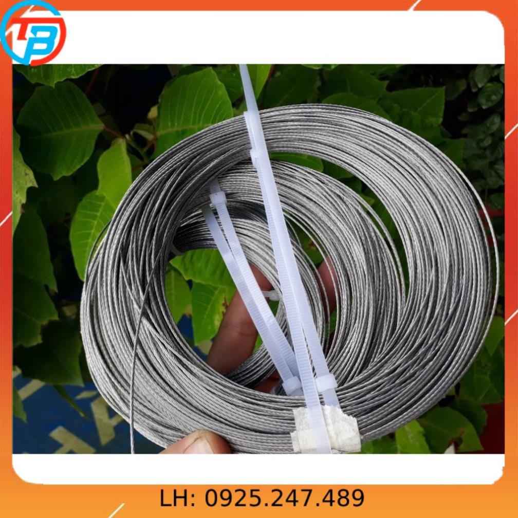 20m dây cáp lụa chịu lực 1 ly tặng kèm 1 tăng đơ