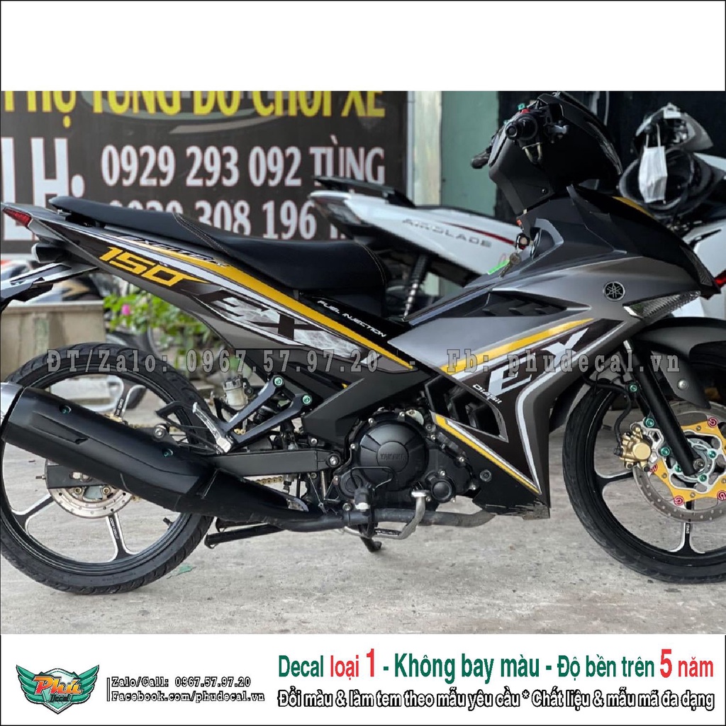Tem rời Exciter 150 xám đen Ex (2)