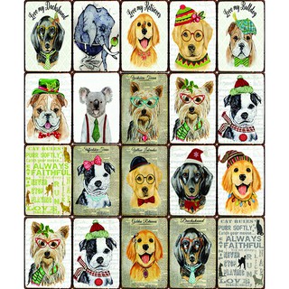 Decal Decor Vintage - Set 20 Tấm Decal Thú cưng -  Poster Trang trí Tường, Nội thất - Viet Decor