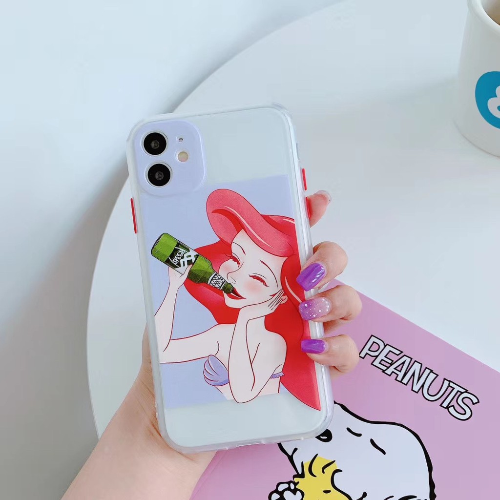 Ốp điện thoại mềm in hình công chúa Disney cho iPhone 11 11Promax 12mini 12 Pro promax 7Plus 7 8 8 X XR XSmax SE2020 | BigBuy360 - bigbuy360.vn