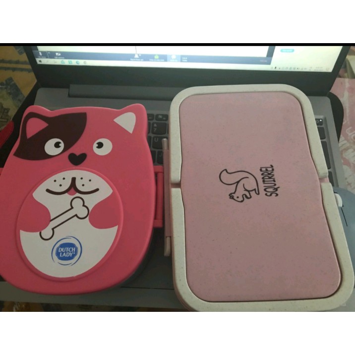 [Hình thật] Hộp cơm Bento Cún Xinh 2 ngăn Dễ thương