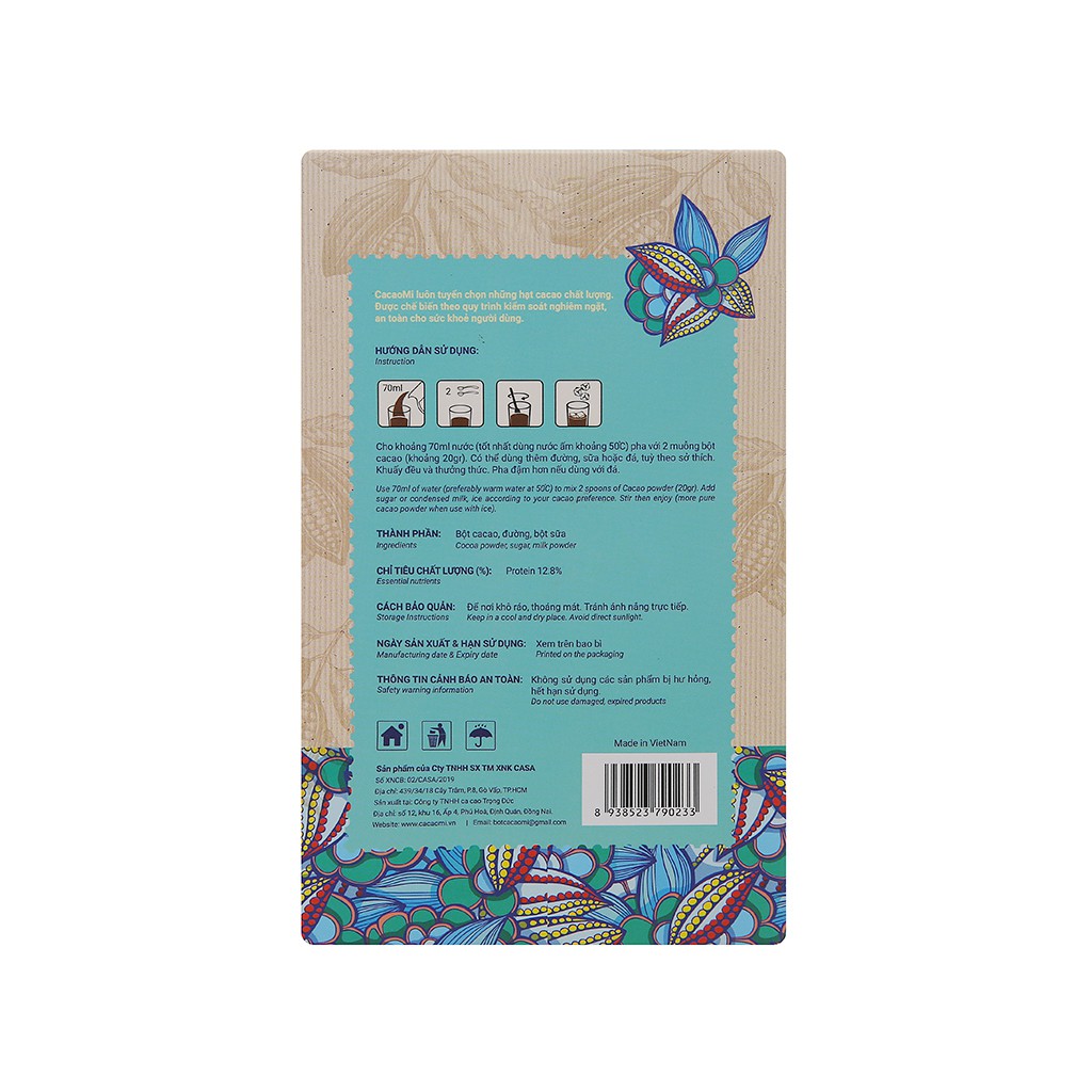 Bột sữa cacao 3in1 CacaoMi hộp 217g