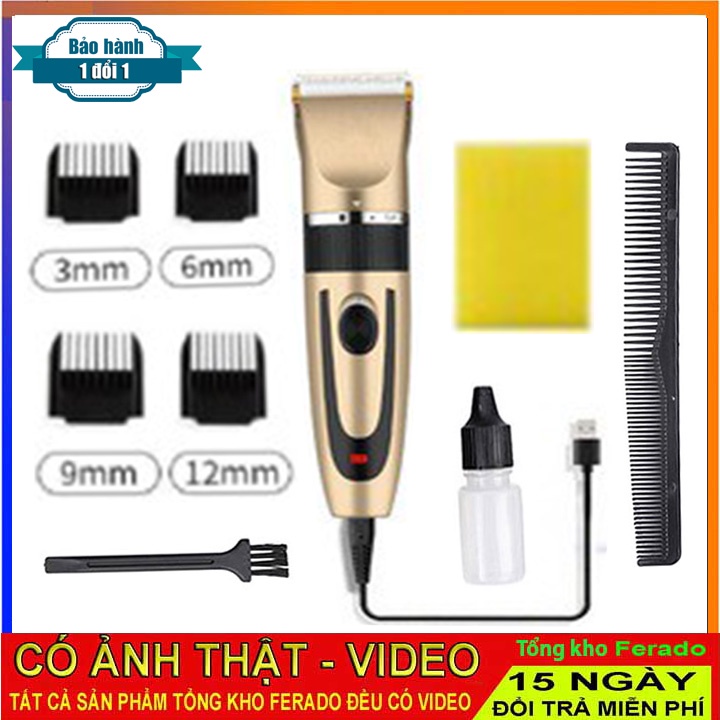 Tông Đơ Cắt Tóc - Đầu Sạc USB - Tặng Kèm 9 Phụ Kiện hair clipper a8