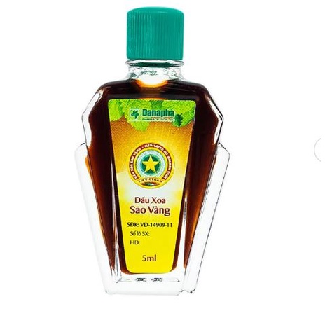 Dầu gió trắng Cây Búa Singapore - Dầu gió xoa Sao Vàng 5ml - Xoa bóp nhức mỏi