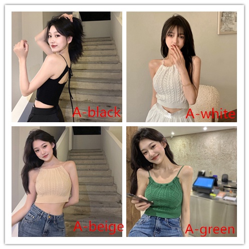 Áo Dệt Kim Sát Nách Hở Lưng Cột Dây Thời Trang Mùa Hè Dành Cho Nữ Áo hai dây