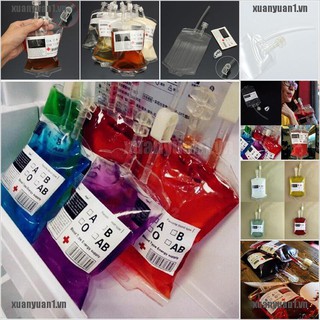 Túi Đựng Nước Uống Bằng Pvc Trong Suốt 350ml Hình Túi Máu Độc Đáo