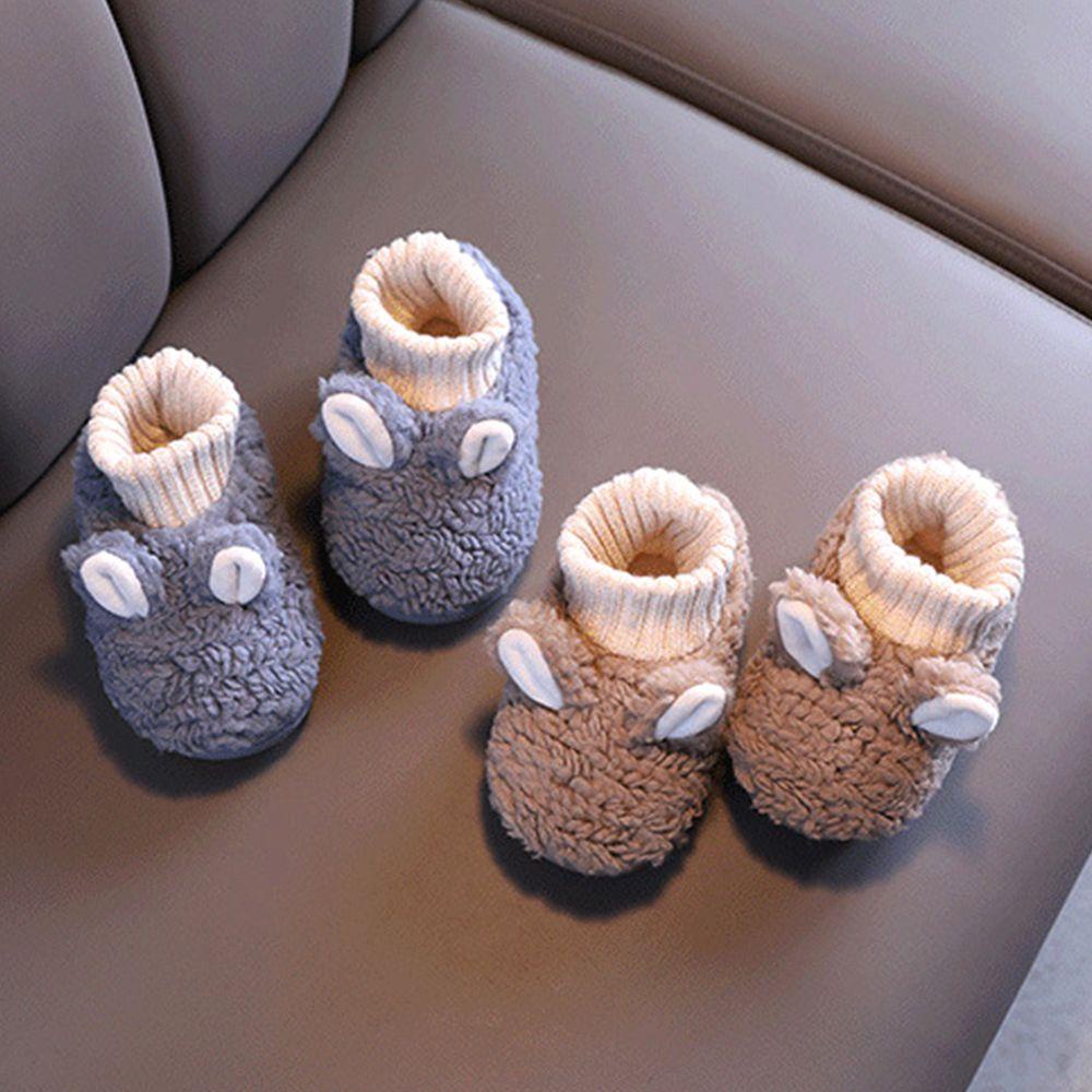 1 Đôi Dép Cotton Giữ Ấm Mùa Đông In Họa Tiết Hoạt Hình Cho Bé