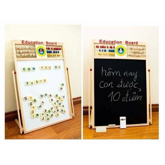 Bảng gỗ nam châm education board cho bé