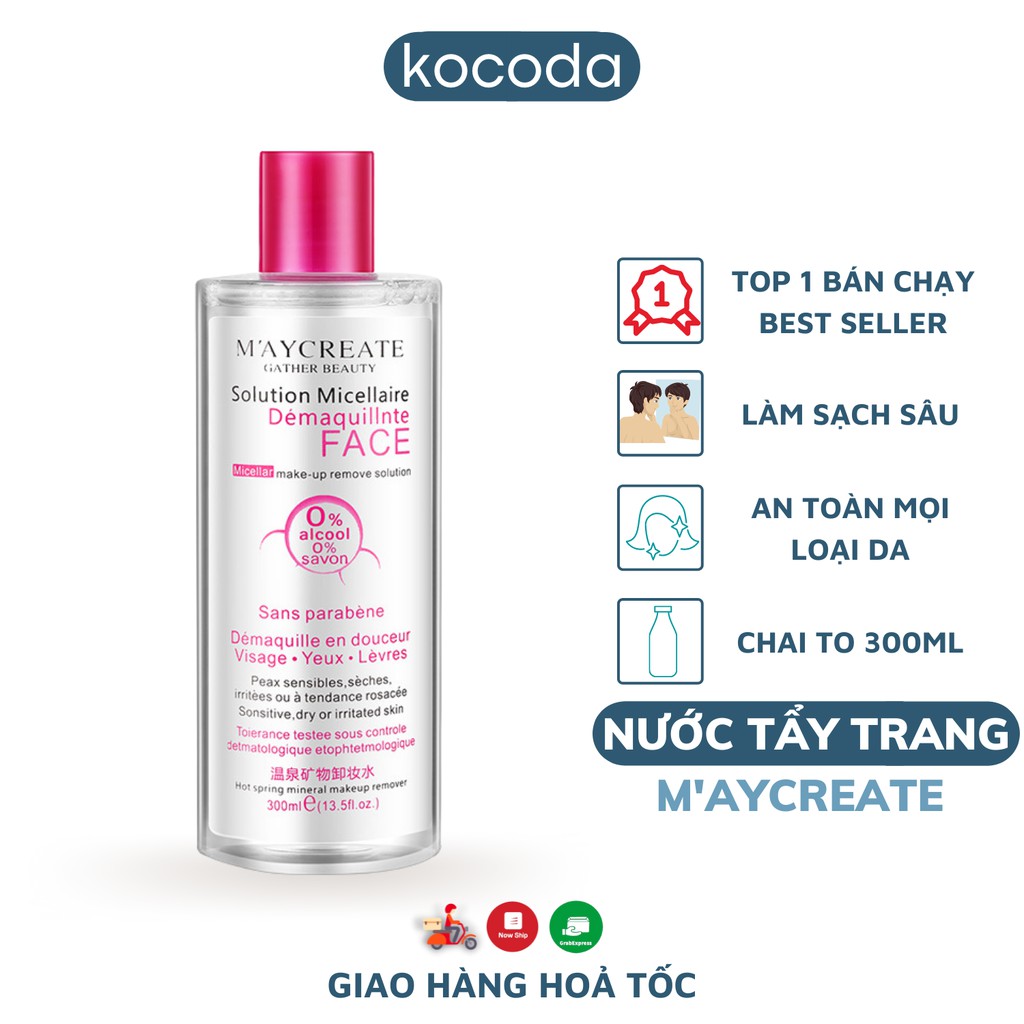 Nước Tẩy Trang Làm Sạch Sâu Maycreate 300ml Nắp Hồng - KOCODA | BigBuy360 - bigbuy360.vn