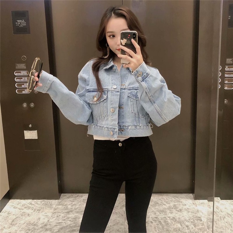 BỘ ÁO KHOÁC ZRA NỮ DENIM DÁNG LỬNG VÀ QUẦN JEANS MÀU XANH - 6688/024 6688/021 ...