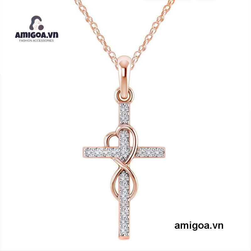 ✨✨Vòng cổ Mạ Bạc Hình Số 8 Đính Đá Kim Cương Nhân Tạo