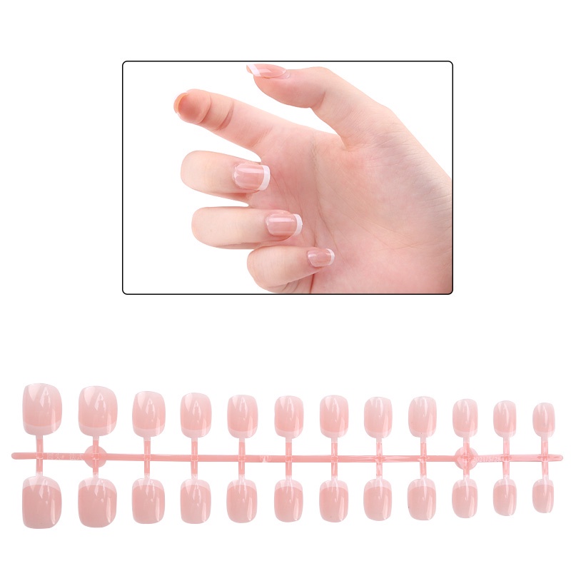Bộ 24 Móng Tay Giả Che Phủ Toàn Diện Màu Sắc Tự Nhiên