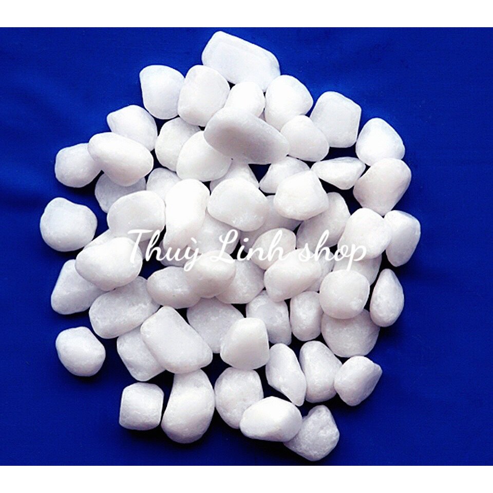Sỏi trắng, trang trí bể cá, chậu cảnh, tiểu cảnh sân vườn -1kg