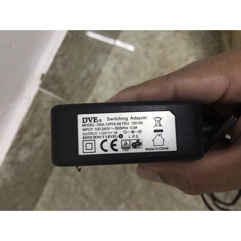 Nguồn 12V 1A DVE cũ