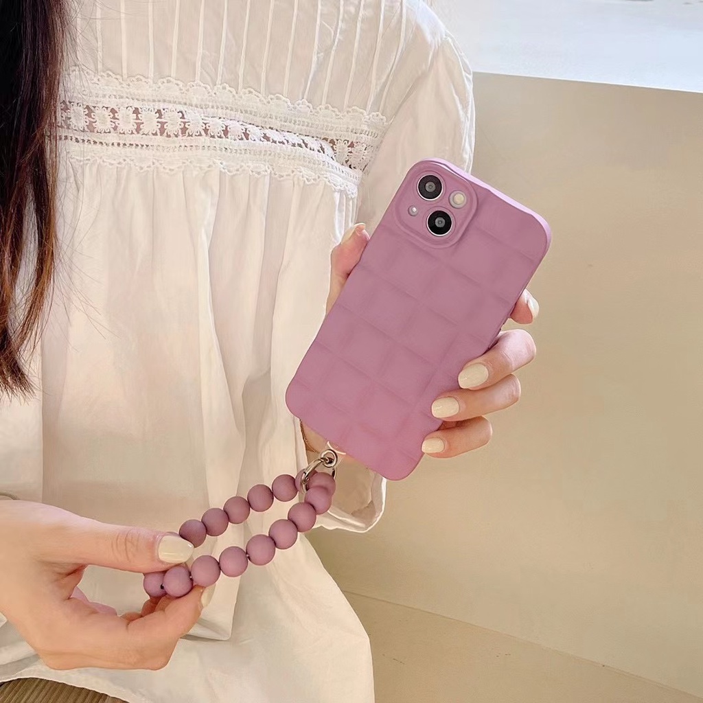 Ốp Điện Thoại Mềm Hình Vuông Màu Tím Khoai Môn Cho Iphone14proamx 14plus 12 pro max 11 pro max xs max xr x 13proamx plus