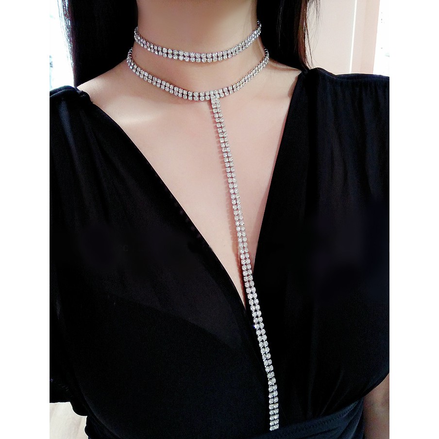 VÒNG CỔ CHOKER ĐÍNH ĐÁ