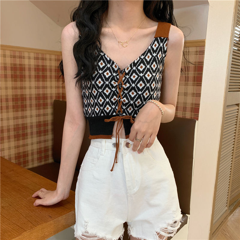 Áo Dây Nữ Cộc Tay Cổ Tròn Thời Trang Hàn | BigBuy360 - bigbuy360.vn