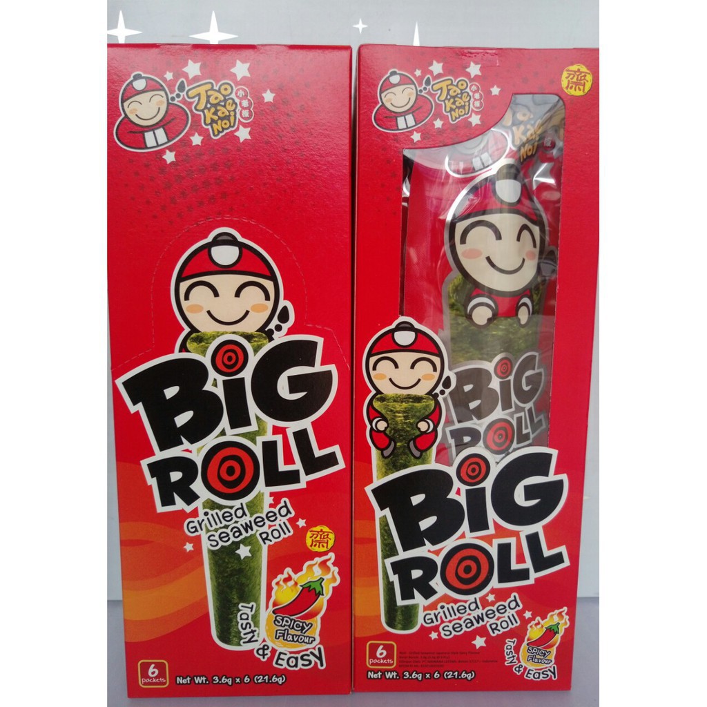 [MỚI] Rong biển cuộn tròn Big Roll Thái lan Hộp 12 cây