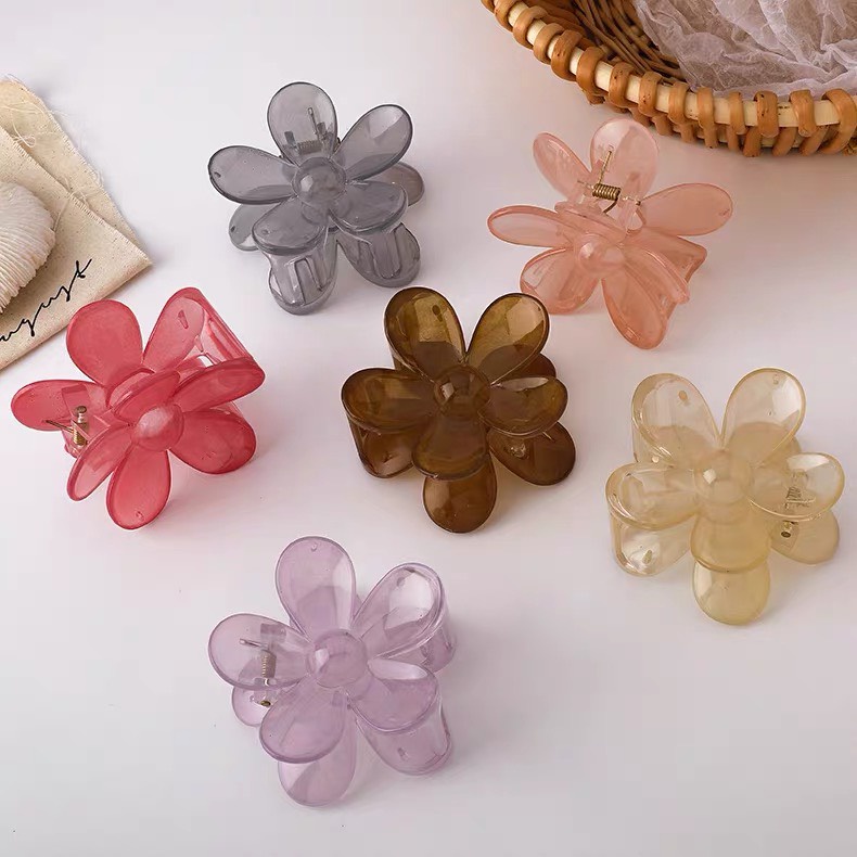 Phụ kiện kẹp tóc xinh Doudou Cặp tóc Kẹp càng cua Hàn Quốc cỡ lớn cho nữ hình bông hoa thời trang hot trend ZJ043