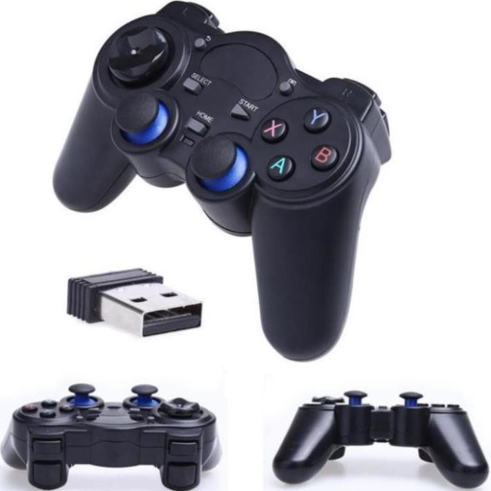 Tay cầm chơi game PC / Laptop / Điện Thoại / TV Android / TV Box - Tay cầm chơi game không dây USB Bluetooth 2.4G