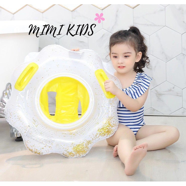 Phao bơi hình bông hoa - Mimi Kids - có ghế lót cầm tay cho bé