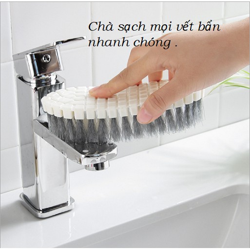 Bàn chải uốn cong chà sàn nhà tắm, vệ sinh nhà bếp, góc tường loại bỏ vết bẩn