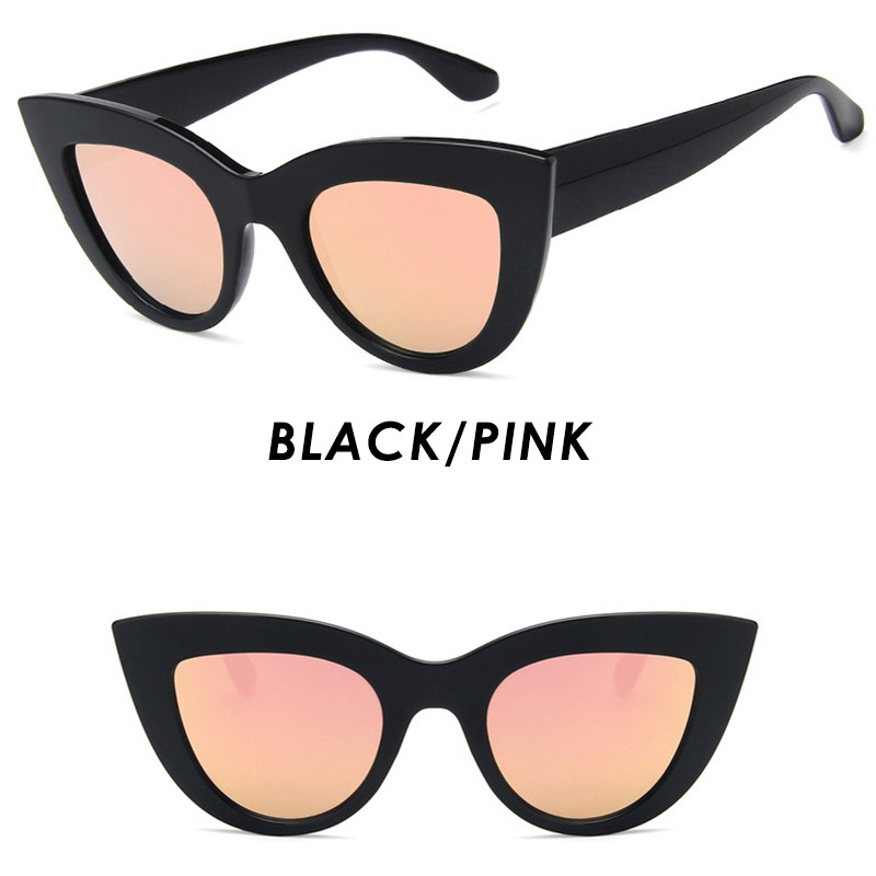 Kính mắt mèo Vintage bảo vệ UV400 có vải lau và túi quà tặng