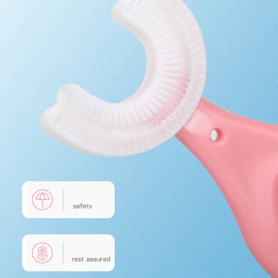 Bàn chải đánh răng silicone hình chữ U cho trẻ em