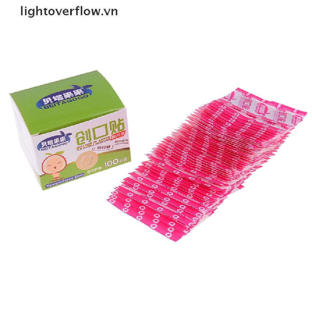Hộp 100 Miếng Băng Keo Y Tế Hình Tròn Mini Dùng Một Lần