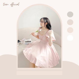 Đầm tay phồng ngực xếp ly công chúa tiểu thư - Sophie Dress
