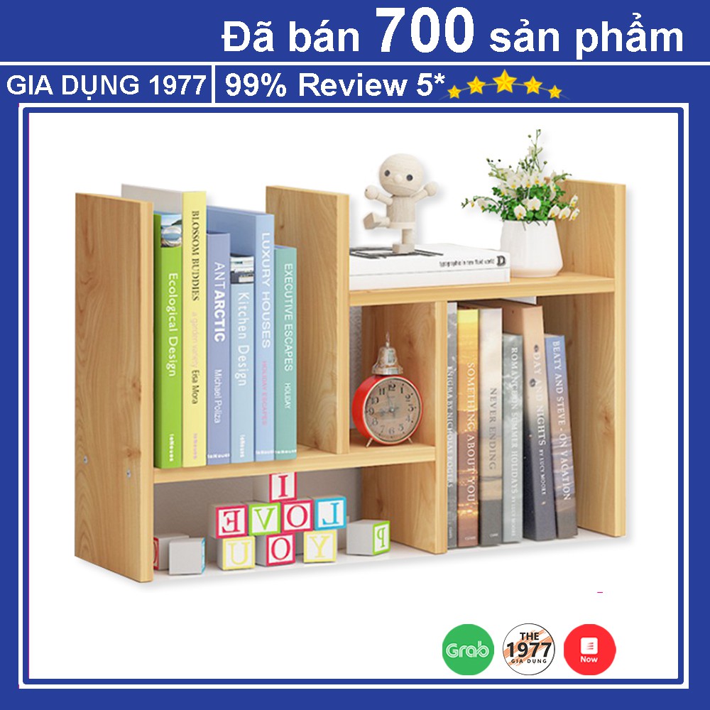 Kệ sách để bàn làm việc bằng gỗ cao cấp lắp ghép tiện lơi, kệ sách để bàn làm việc sang trọng tiện dụng