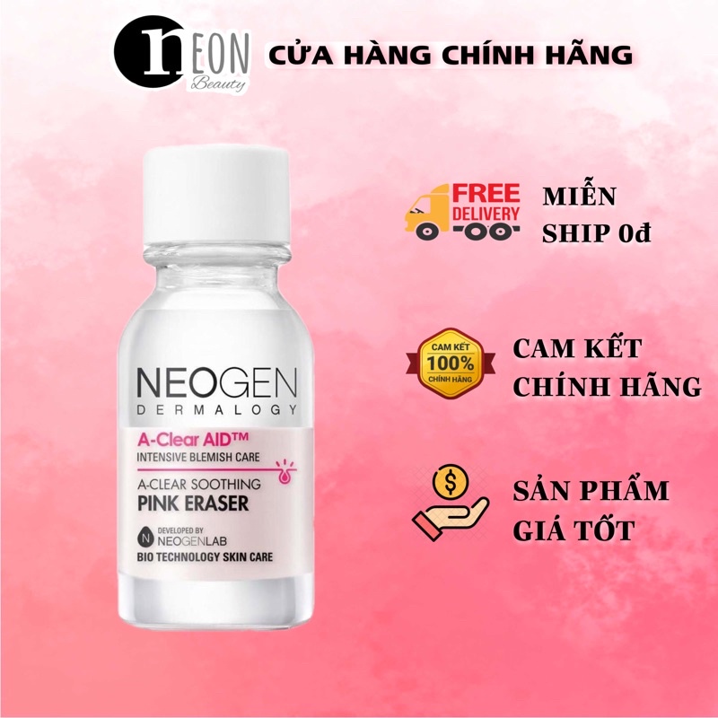 [Phân phối chính hãng-Có tem phụ] Chấm mụn hai lớp Neogen A-Clear Soothing Pink Eraser