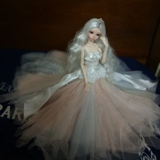 Sét rập vải váy cô dâu cho búp bê bjd 1/4