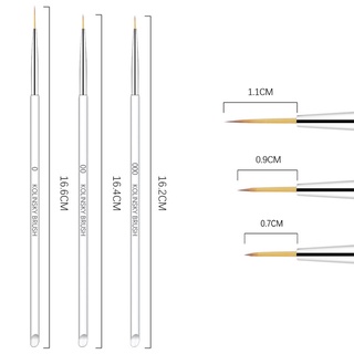 Set Cọ Nét Cán Pha Lê Trong Suốt Cao Cấp Vẽ Móng