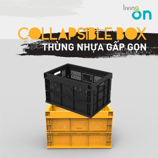 Rổ nhựa đựng trái cây hoặc hàng may mặc, Sọt gấp gọn Living On
