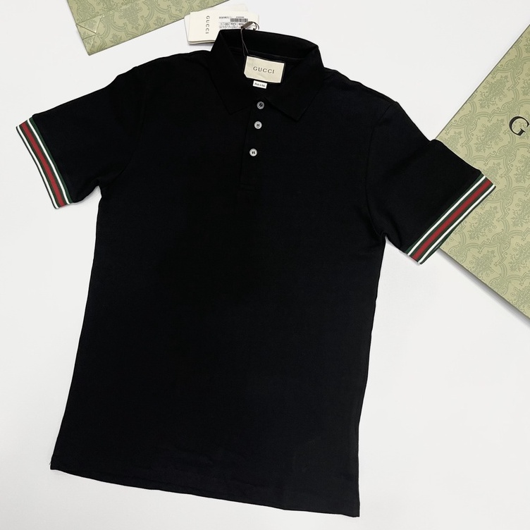 Áo polo Gucci check tay Basic full Shopping Tag [ Man Luxury ]