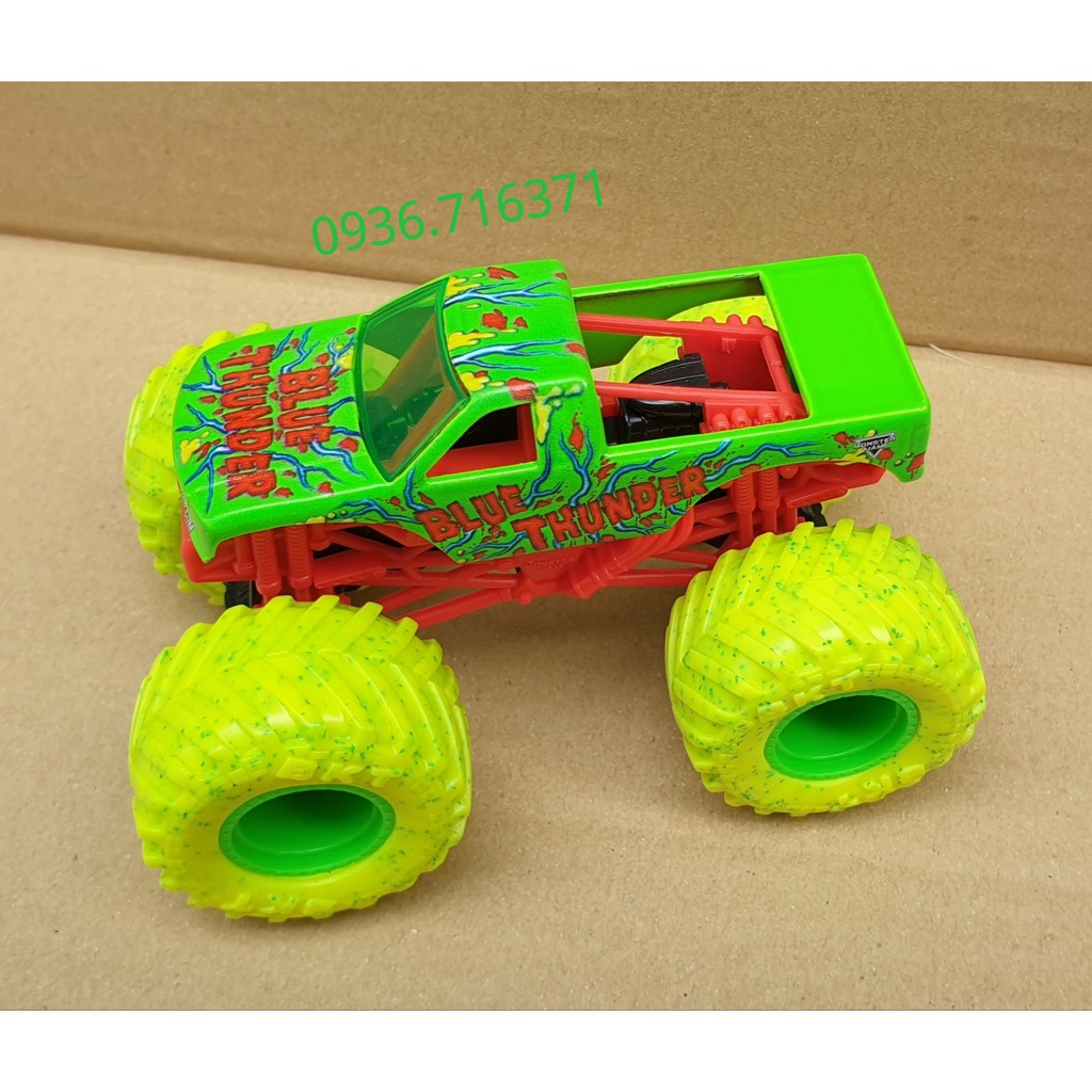 Mô hình xe tải quái vật Monster Jam Blue Thunder MJ17 hàng Spin Master Canada