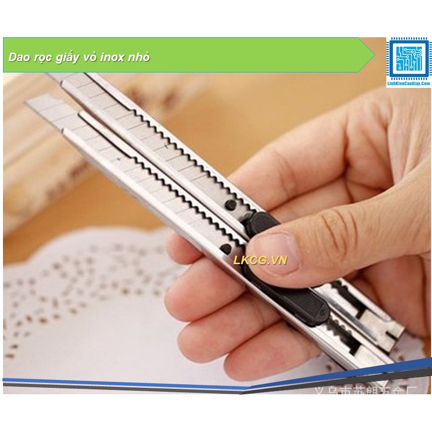Dao rọc giấy vỏ inox nhỏ