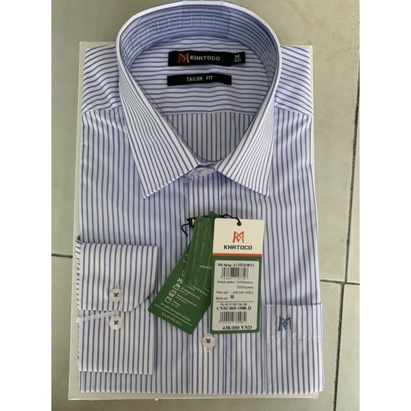 áo sơ mi khatoco dài tay dáng xuông vạt bầu giá 438k giảm giá còn 190k | BigBuy360 - bigbuy360.vn