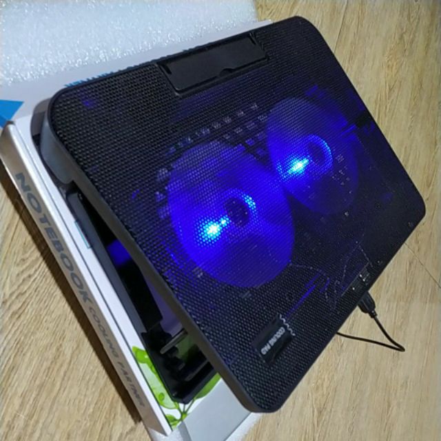 [Freeship] Đế tản nhiệt 2 quạt cho Laptop Cooling Pad N99 - Có đèn LED