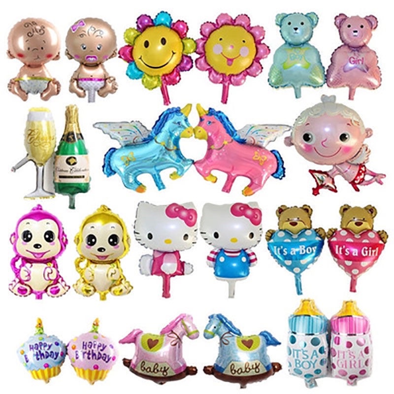 Bóng hình mini nhỏ trang trí sinh nhật, cầm tay, gắn giỏ quà