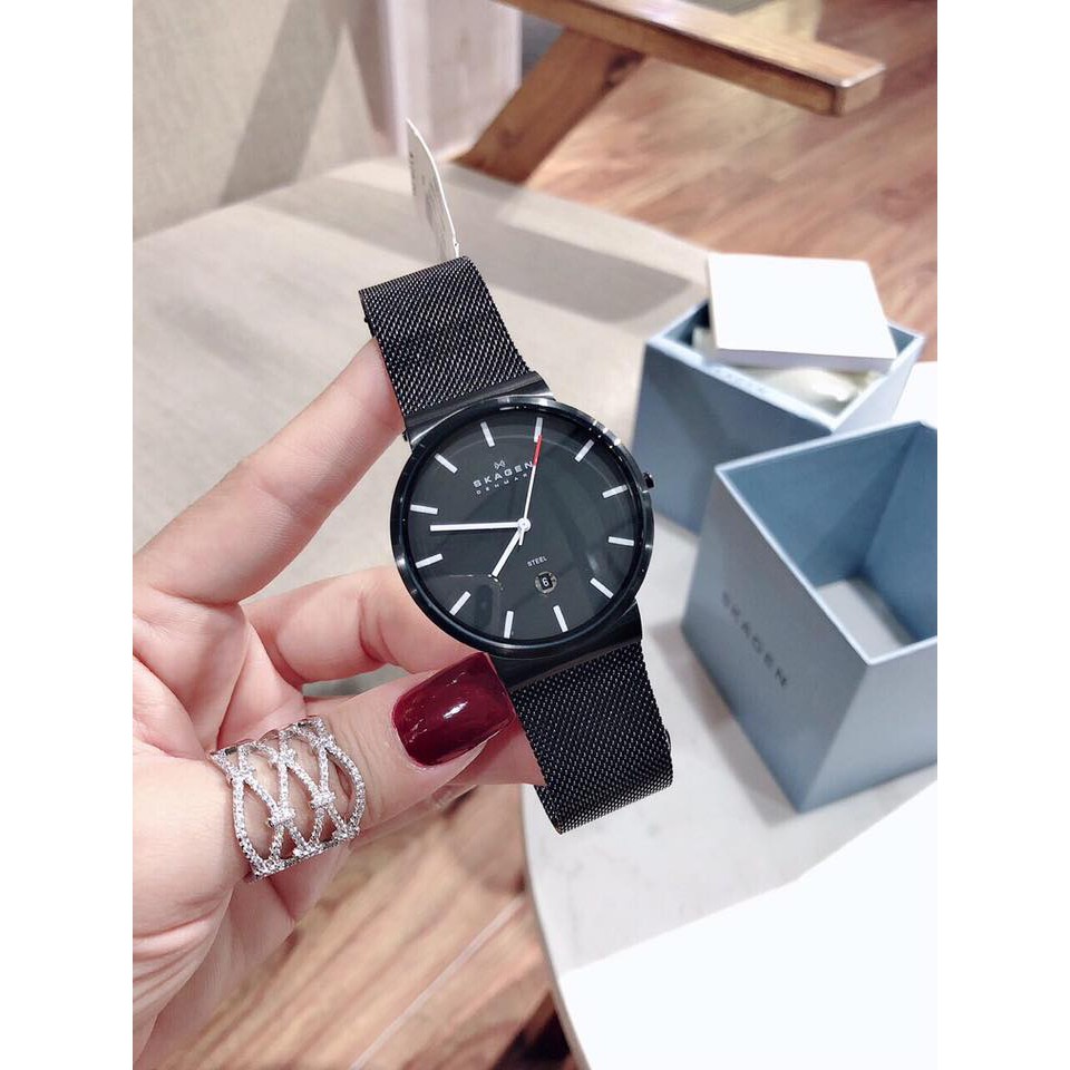 ĐỒNG HỒ NAM SKAGEN SKW6053 DÂY THÉP MÀU ĐEN