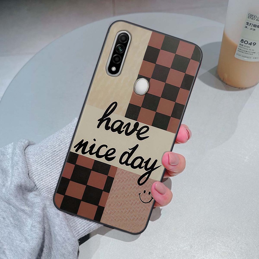 Ốp Oppo A31 caro trái tim cá tính, thời trang siêu đẹp, siêu phong cách