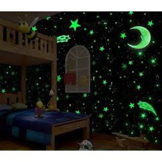 [FREESHIP TỪ 99K]100 Ngôi Sao Dán Tường Dạ Quang phát sáng trong đêm giaisi11