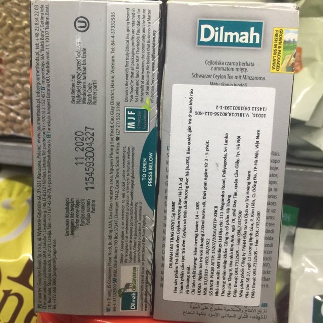 trà Dilmah nhiều hương vị