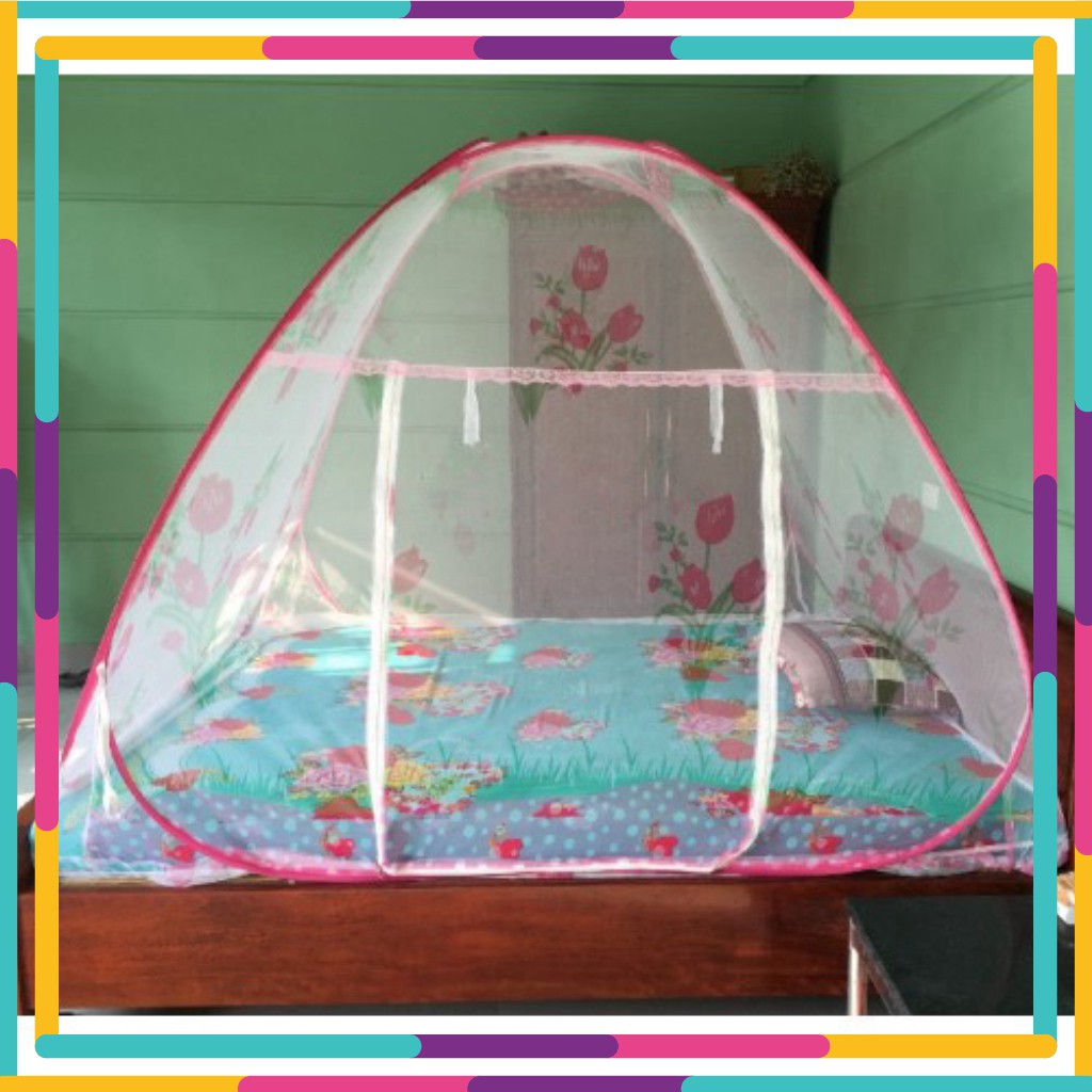 GO' 123' Mùng chụp tự bung Hàng Việt Nam không đáy khung mùng chắc chắn 2m x 2m MỚI